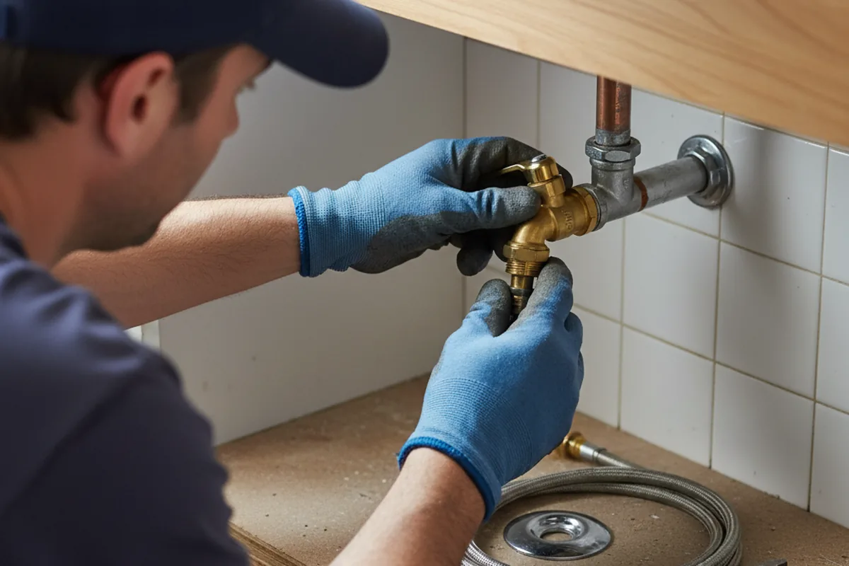 Shutoff valve and fitting work during Faucet and Fixture Repair in Portsmouth